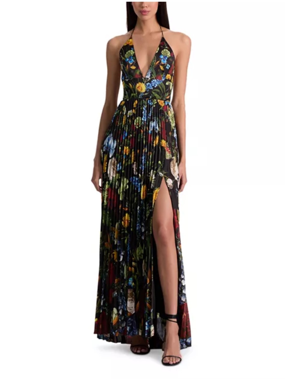 Alice + Olivia Hannah Pleated Foral Maxi Dress - Picture 1 of 5